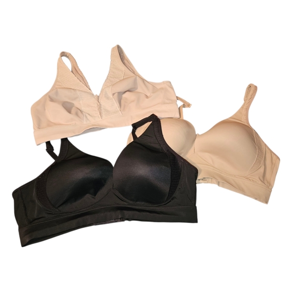 Lot Of 3 Jockey Wirefree Bras 3X 3XL - Picture 1 of 11